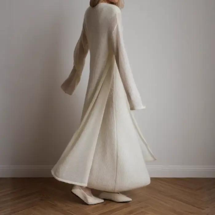 Ensemble de robe Cardigan tricoté sans manches