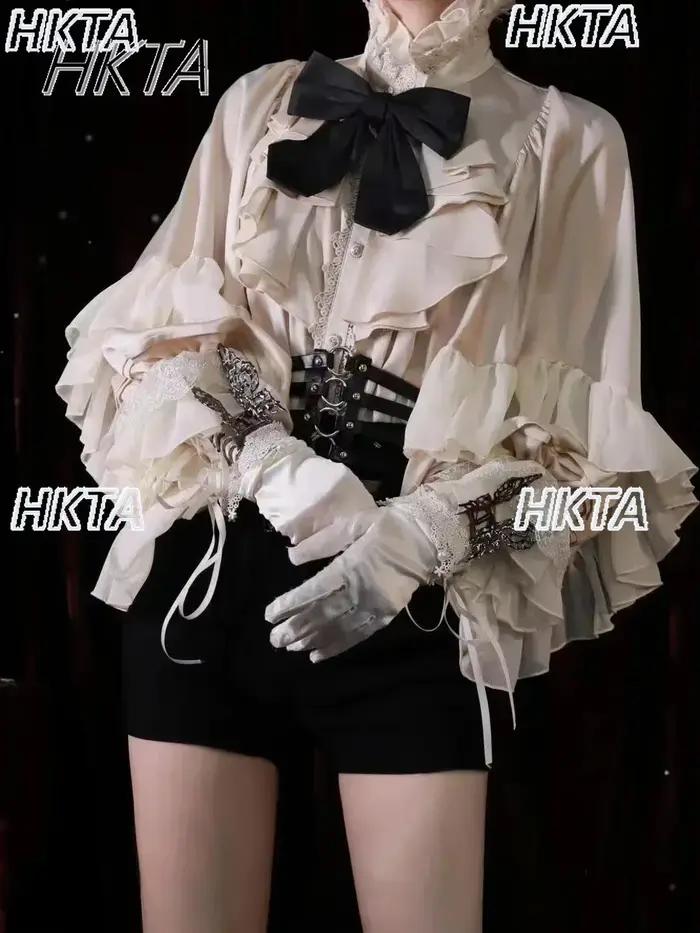 Chemise à manches chauve-souris en polyester et coton avec volants pour femmes, élégante et polyvalente pour diverses occasions