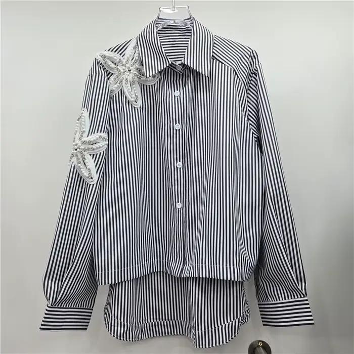 DEAT – chemise courte devant et dos Long pour femme