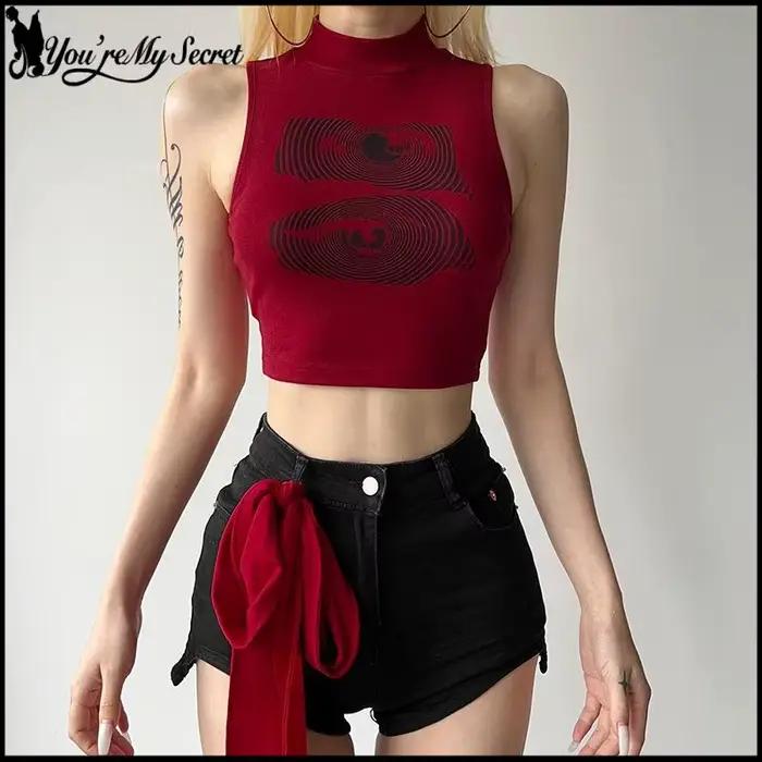 [You're My Secret] Débardeur gothique à col haut pour femme