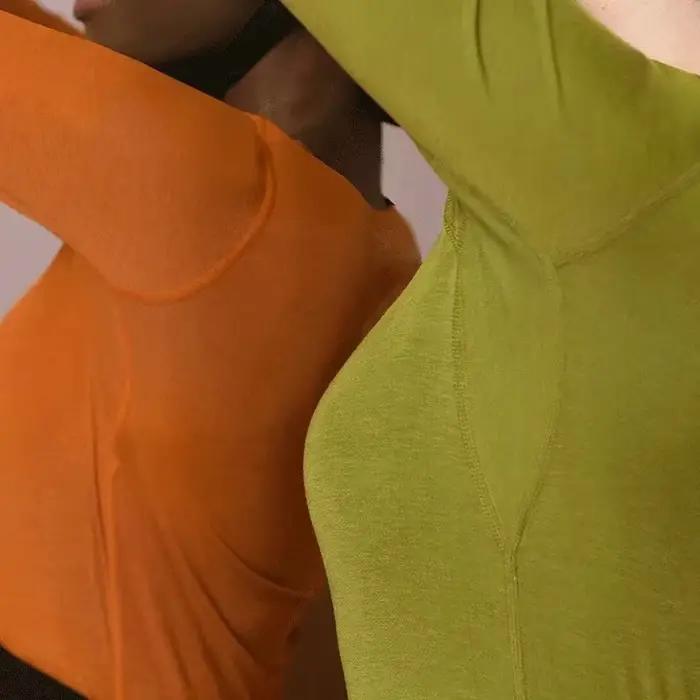 SUJIIN femmes col roulé T-shirt chaud sous-vêtement thermique vêtements d'hiver à manches longues hauts automne femme