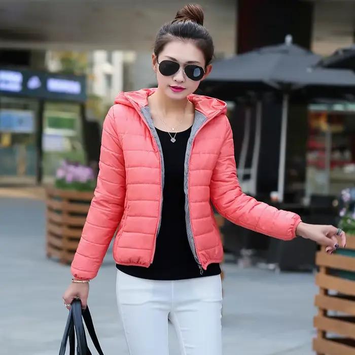 Doudoune pour femmes tendance Style coréen Ultra léger Hit manteau à capuche manteaux