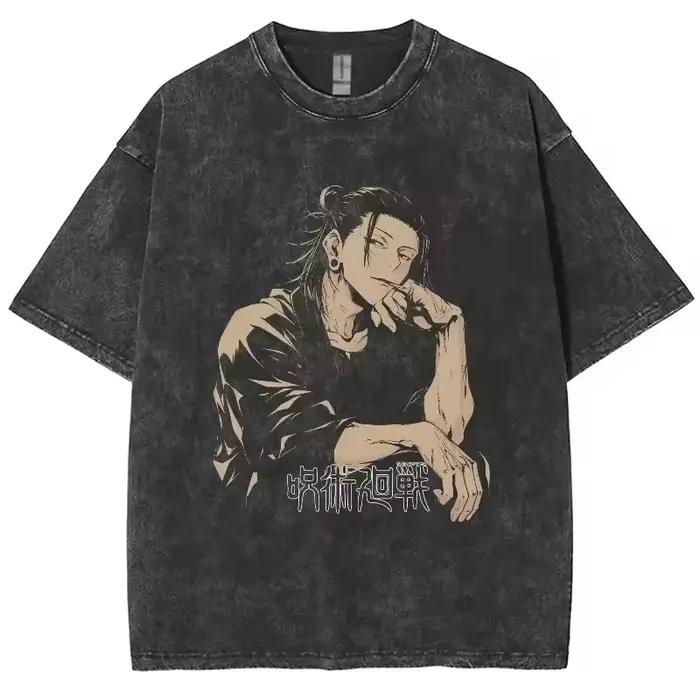 T-shirts Anime Jujutsu Kaisen Gojo Satoru Lavés pour Hommes et Femmes
