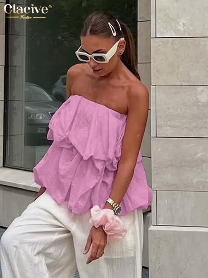 Clacive – Nouveau débardeur blanc ample pour femme