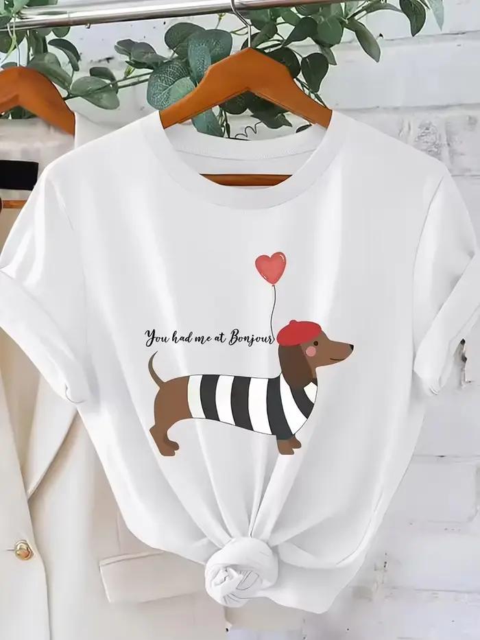 T-shirt Teckel style français