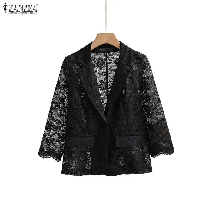 Blazer en dentelle ZANZEA tendance