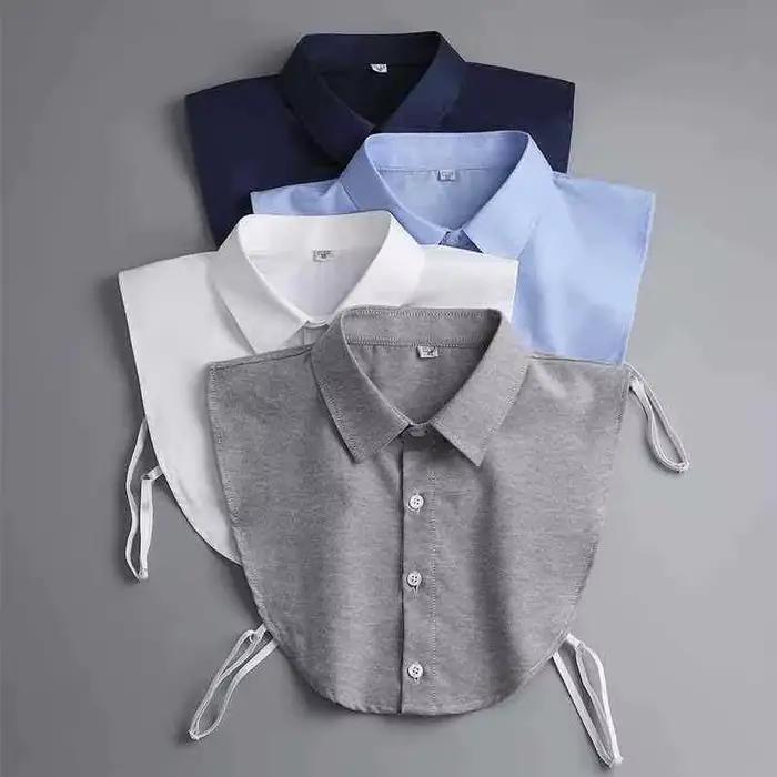 Chemisier à Faux Col Gris pour Adulte