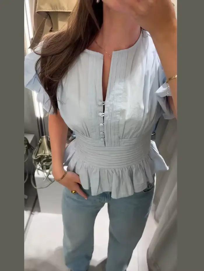 Chemisier femme en dentelle patchwork