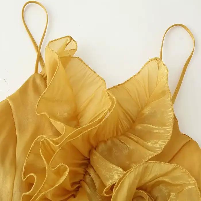 TFAFXY 2026 Nouvelle Collection Été Femme – Débardeur Court à Fleurs