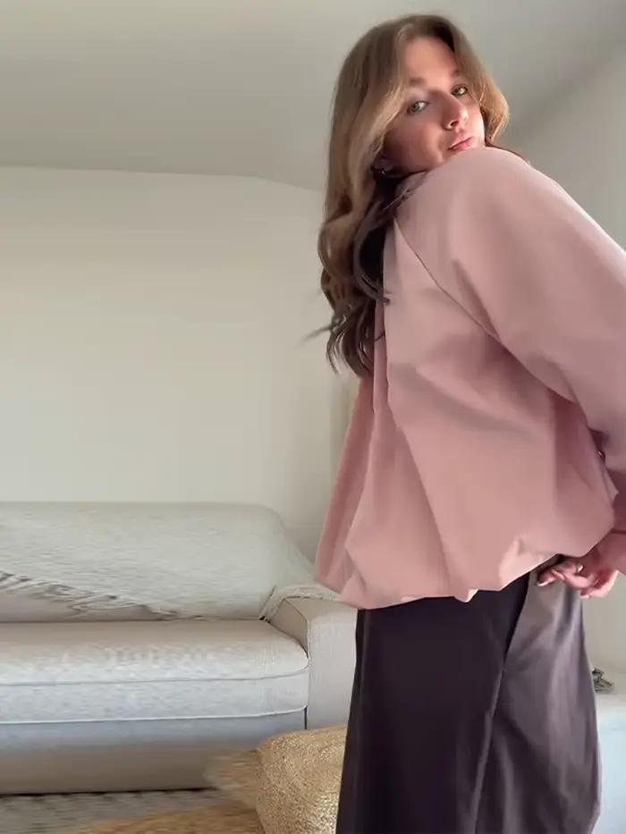 Blouson bomber court pour femmes avec manches lanternes, col rabattu, coupe slim, polyester et lin, pour toutes les saisons, mode urbaine, occassions spéciales