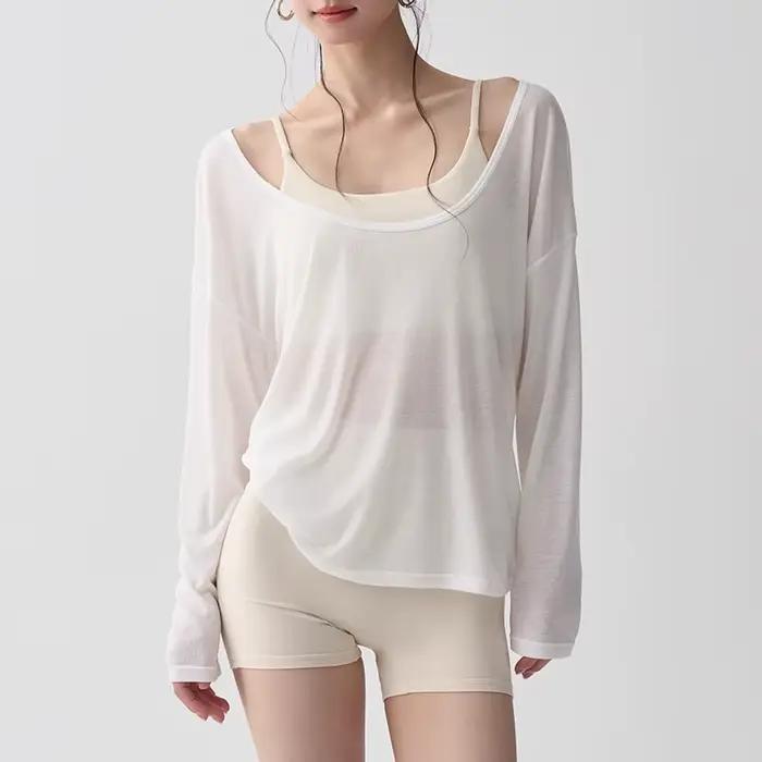 Chemise de sport à manches longues pour femmes
