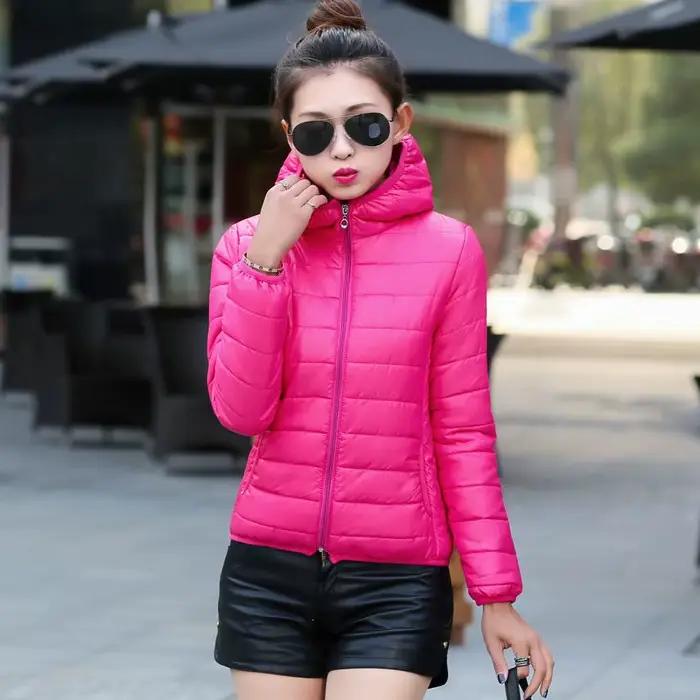 Doudoune pour femmes tendance Style coréen Ultra léger Hit manteau à capuche manteaux