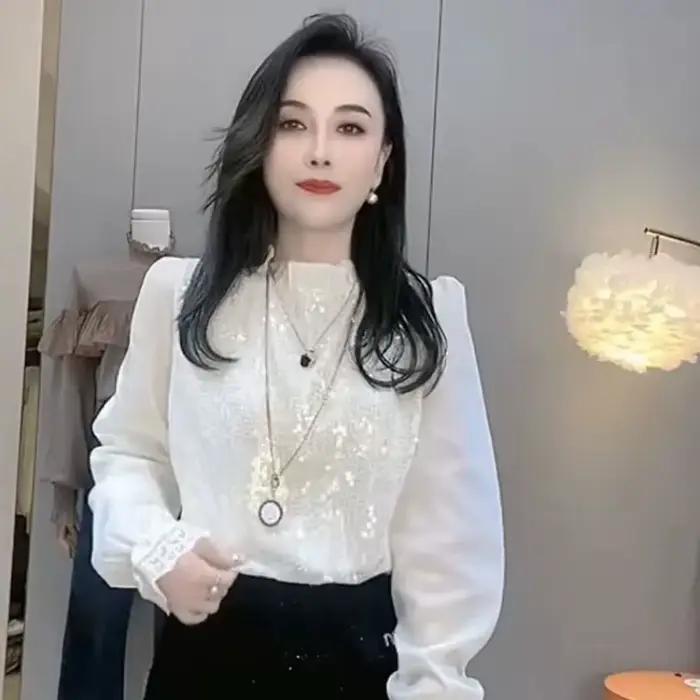 Chemise à paillettes pour femmes