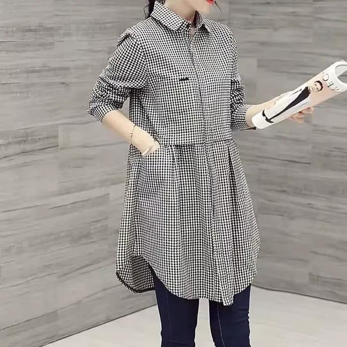 Chemise à carreaux pour femmes