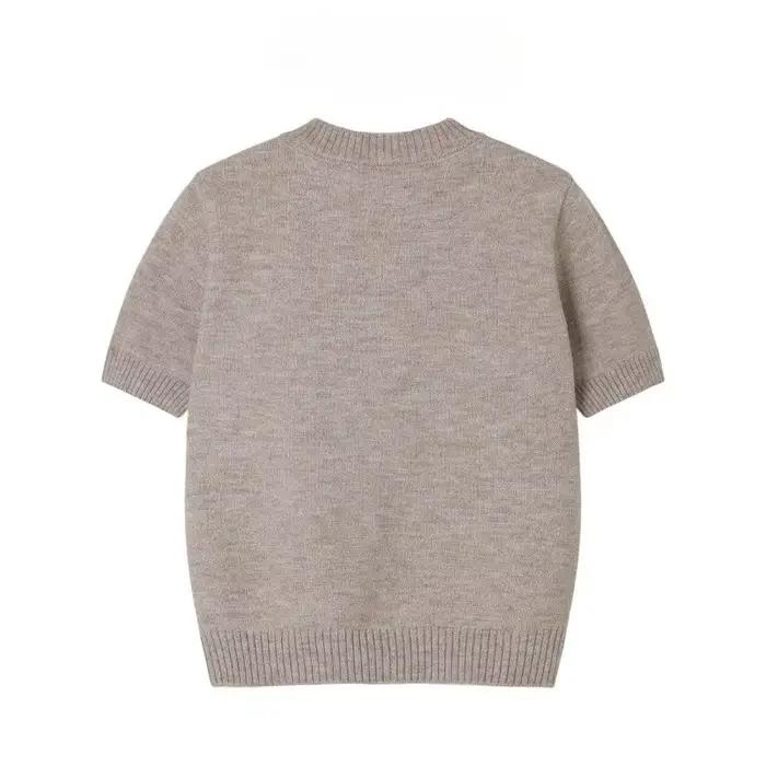 T-Shirt Ours en Peluche Coton Style Américain Confortable à Manches Courtes Femmes Occasions Spéciales Bureau