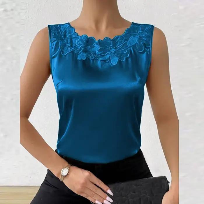 T-shirt en dentelle blanche pour femme, haut sexy, à la mode