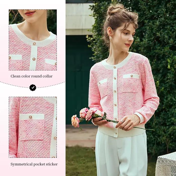 Pull-over OLrain en polyester, acrylique et coton avec motif Vichy pour femme, style bureau, coupe ample, idéal pour automne et occasions spéciales