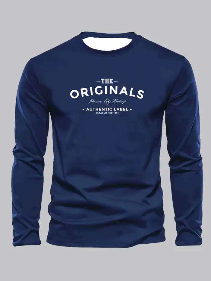 T-shirt pour homme imprimé lettres originales décontracté col rond polyester sport léger respirant printemps été