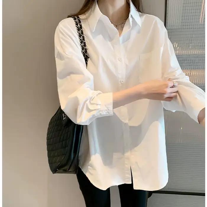 Chemise blanche 100% coton pour femme