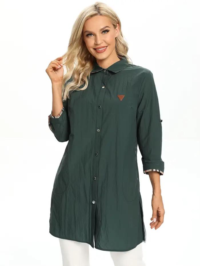 Haut décontracté à la mode tissé pour femmes pour le printemps et l'automne