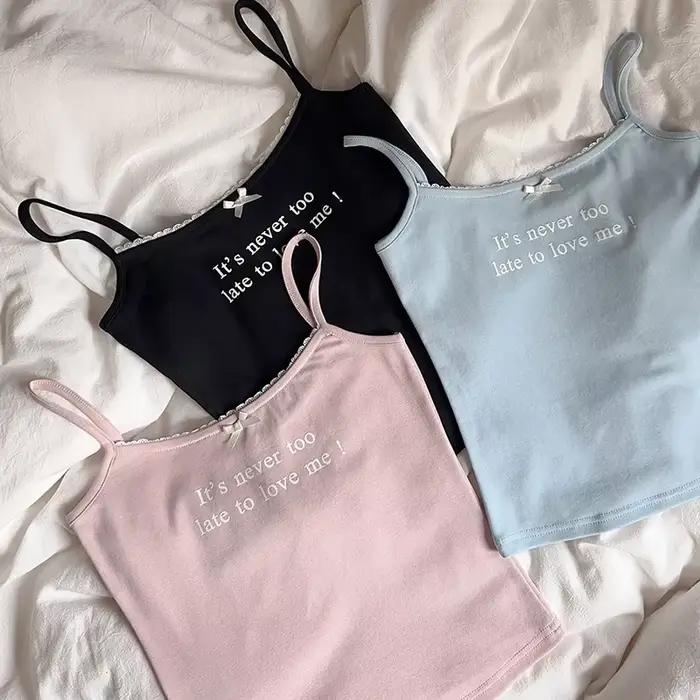Camisole mignonne en coton pour filles