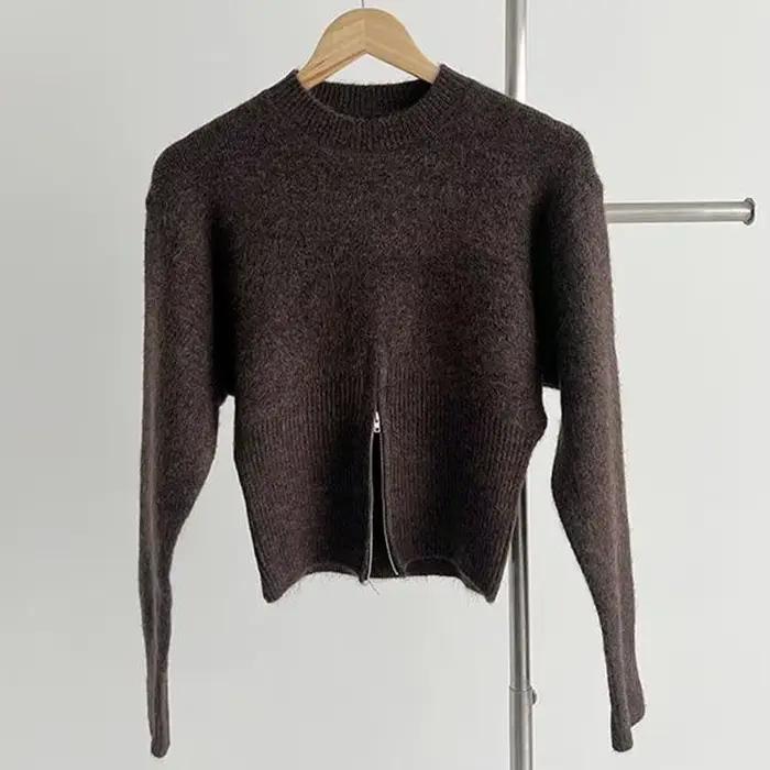 Pull taille haute pour femme en hiver