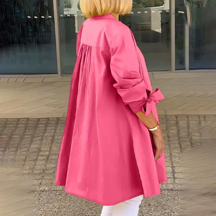 Chemise à manches longues pour femmes élégante et décontractée, polyester et élasthanne, multiple couleurs et tailles, idéale pour les occasions spéciales et la vie quotidienne
