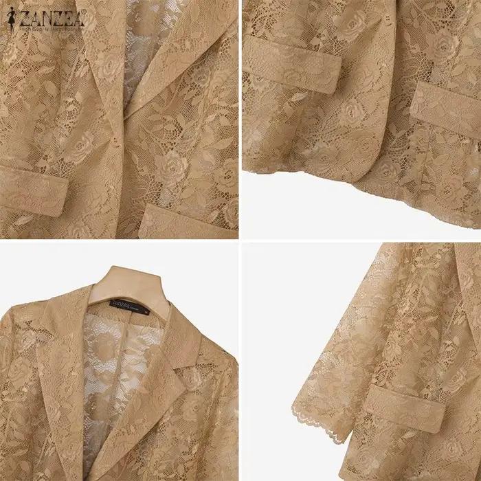 ZANZEA – Blazer en dentelle pour femmes