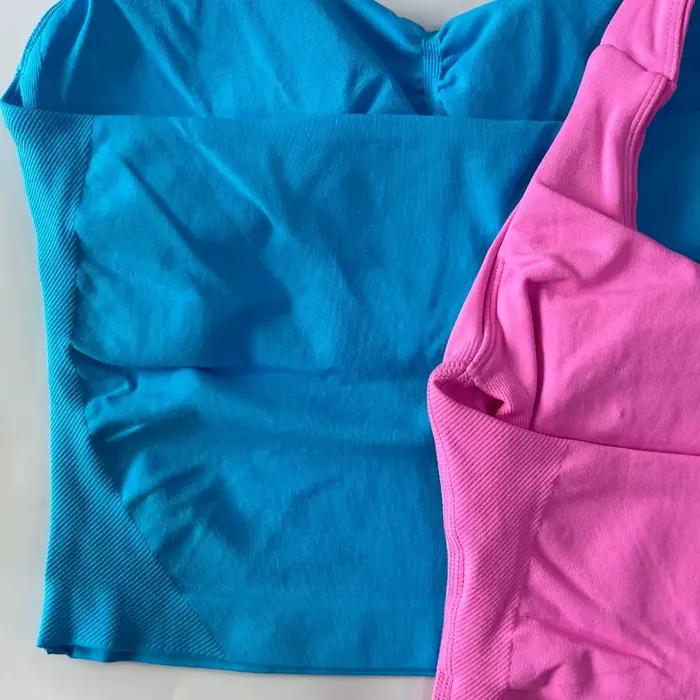 Sans Logo sans couture haut à licou dos nu palangre à bretelles rembourré