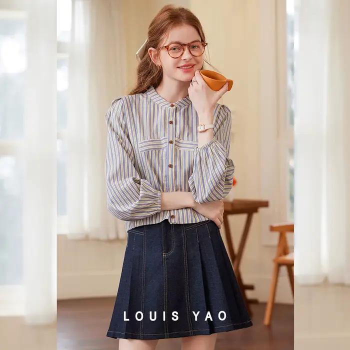 Chemisier pour femme LOUIS YAO à col rond