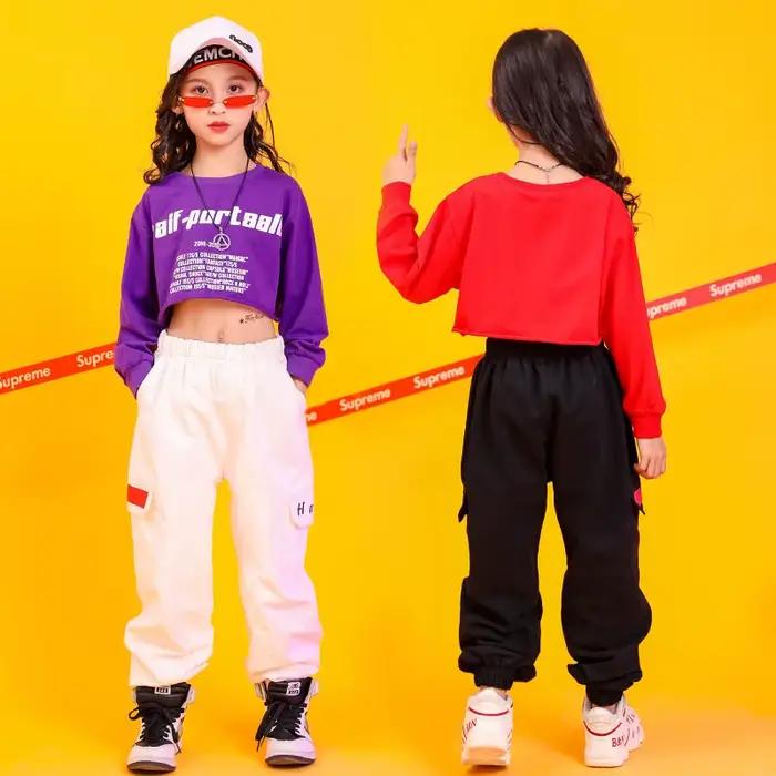 Tops Courts Hip-Hop Pour Filles Style Novelty Haute Qualité Coton Blanc Rouge Violet Occasions Spéciales
