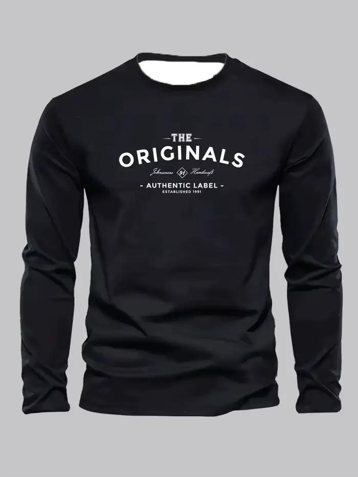 T-shirt pour homme imprimé lettres originales décontracté col rond polyester sport léger respirant printemps été