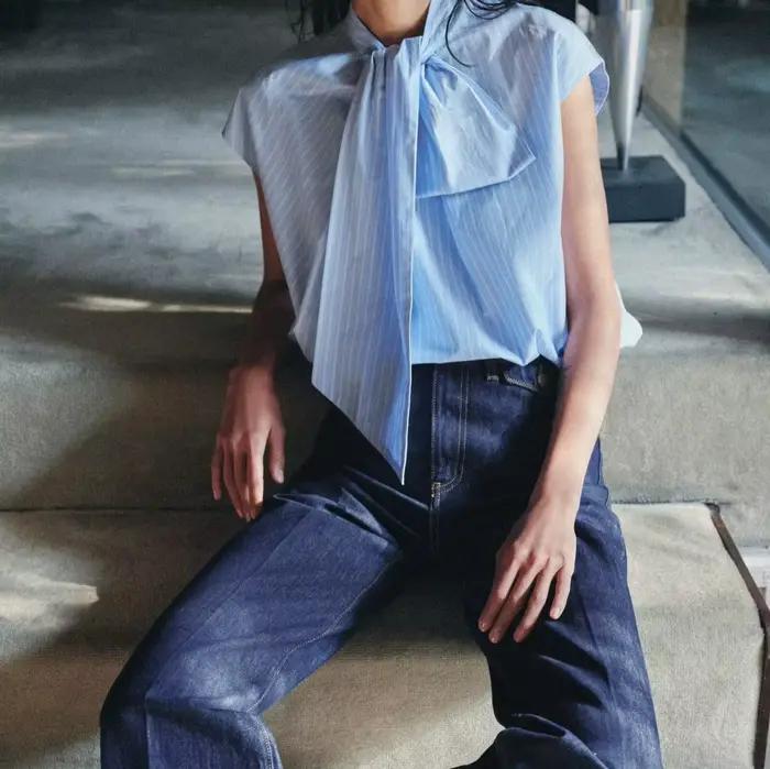 Nouvelle Collection Été – Chemise Ample Sans Manches à Col Croisé à la Française pour Femme – Haut Élégant pour le Quotidien en Tissu Polyester Longueur Moyenne