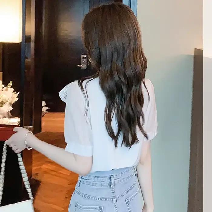 Blouses en Chiffon et Dentelle pour Femme Été 2026 – Élégantes