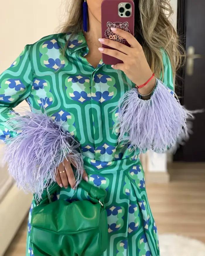 Chemise imprimée à la mode pour femmes