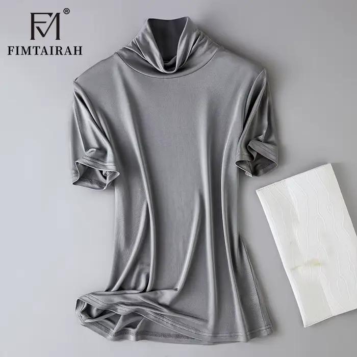 Fimtairah mode soie hauts femmes chemise gilet fond glisse T-shirt minceur