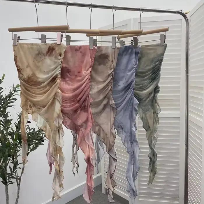 Queue de poisson froncée à volants pour femmes