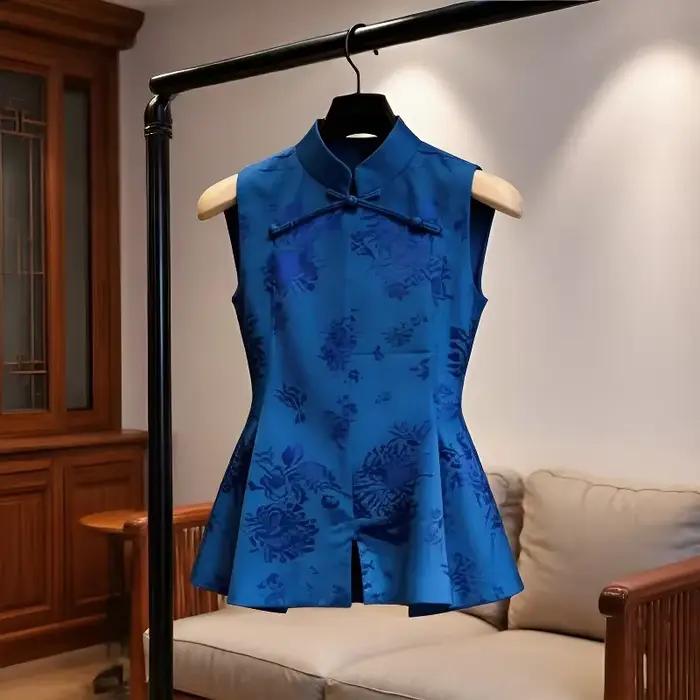 Chemisier élégant de style chinois pour femmes