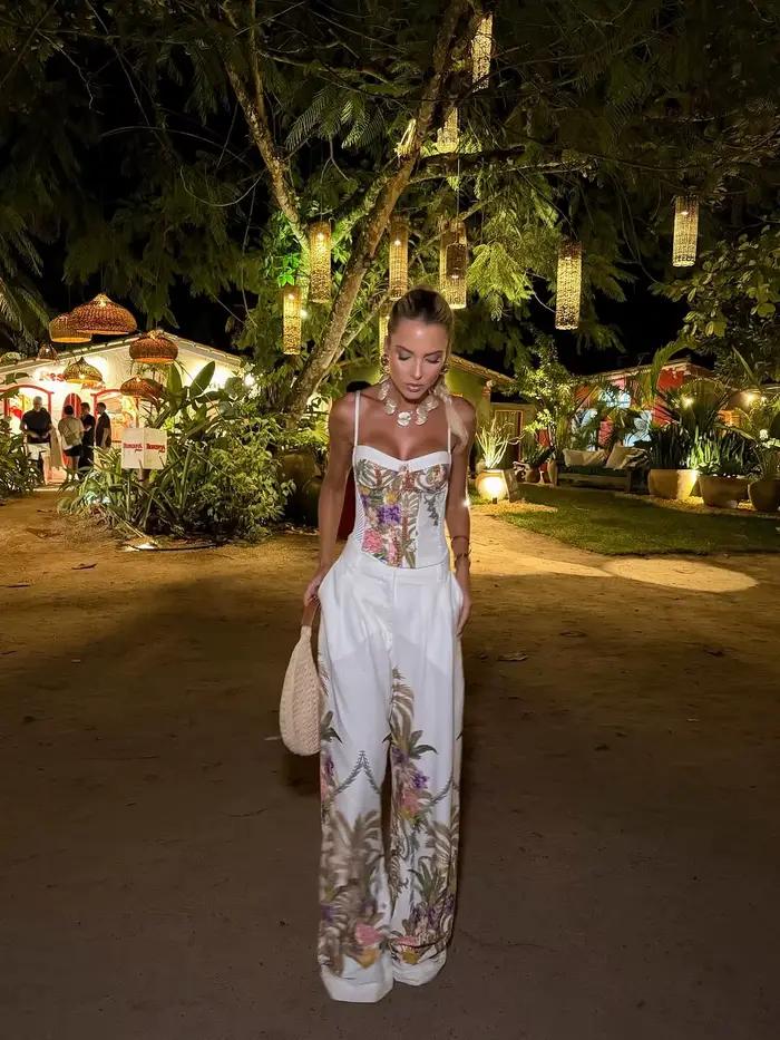 Ensemble 3 pièces pour femme à imprimé floral