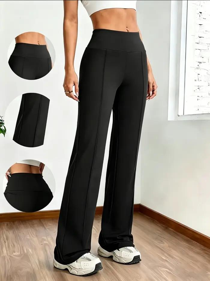 Pantalon large taille haute pour femme