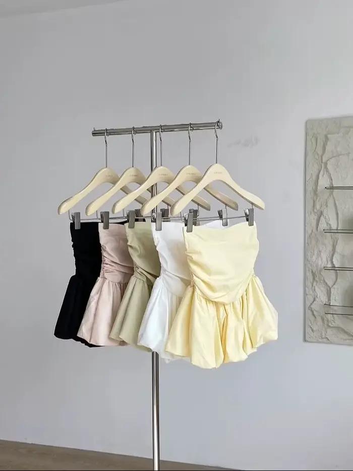 Haut caraco tube péplum à volants doux pour petite fille été 2025 occassions spéciales tenue chic pour enfants