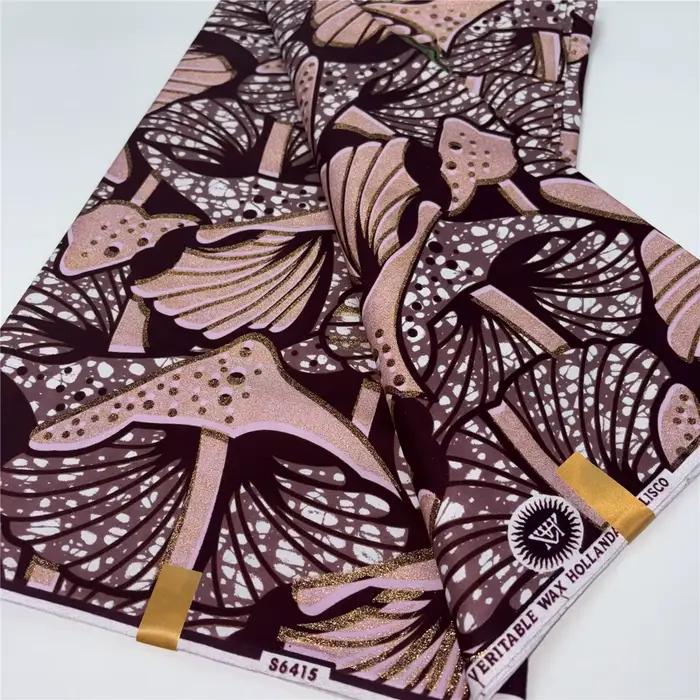 Tissu Ankara africain 100% coton imprimé batik pour célébrations culturelles et fêtes en brocart jacquard 6 yards Blanc Jaune Rouge Menthe Bleu Brun