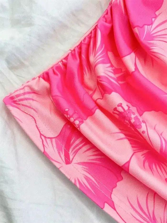 Haut court Sexy à taille froncée pour femmes