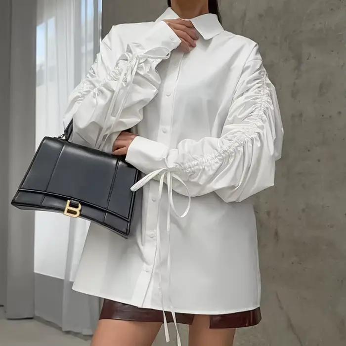 T-shirt blanc en coton pour femmes