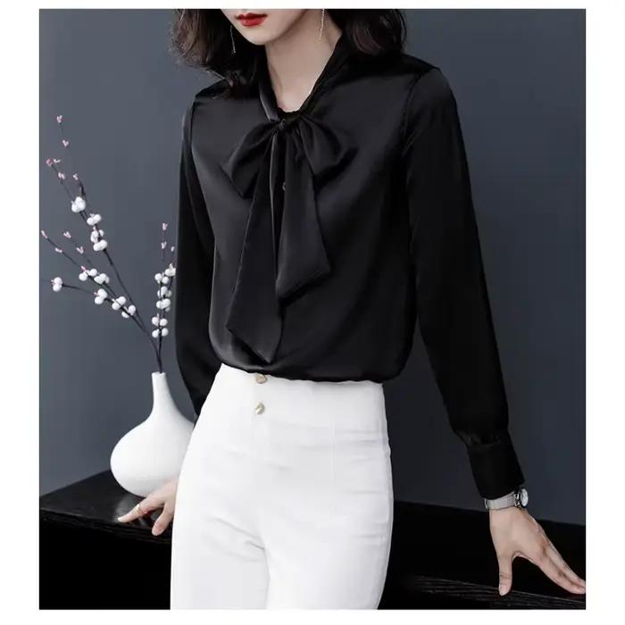 Chemise élégante unie en soie