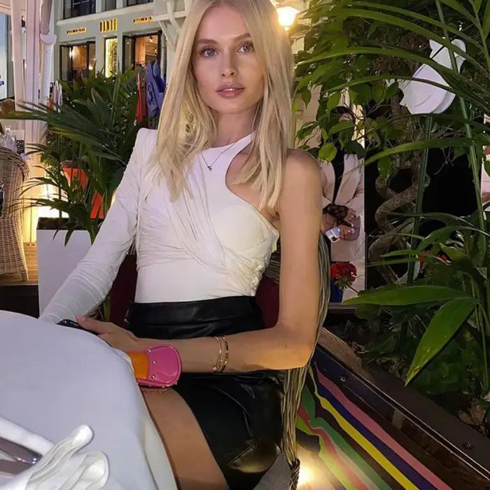 Body Femme Taille Haute Sexy Dos Nu Twist Streetwear Élégant Occasions Spéciales
