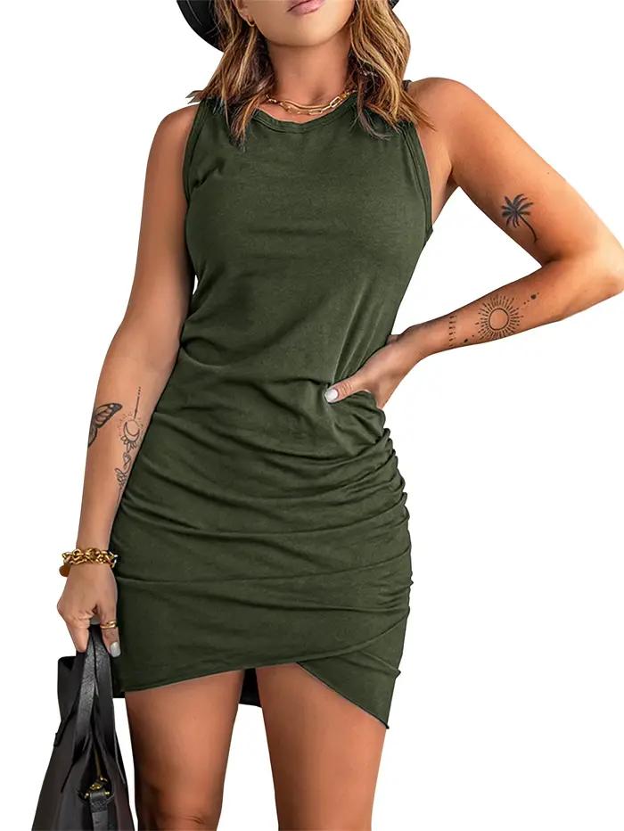 Robe en fibre unie pour femmes