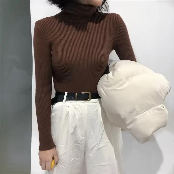 Pull à col roulé pour femmes