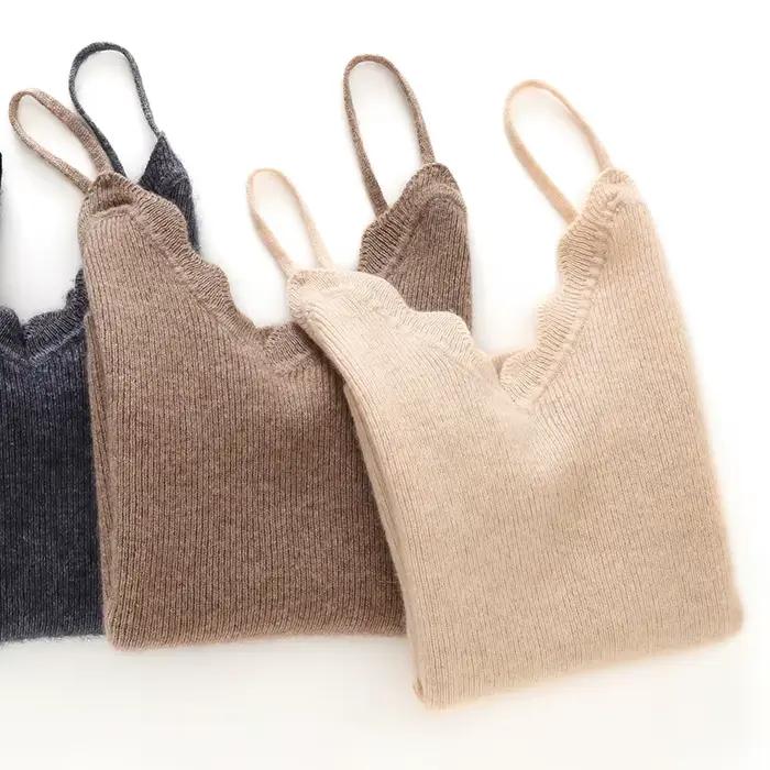 Haut en cachemire pour femme, élégant et sexy, parfait pour les soirées de club et les événements estivaux, tricoté, col en V, taille unique, style moderne