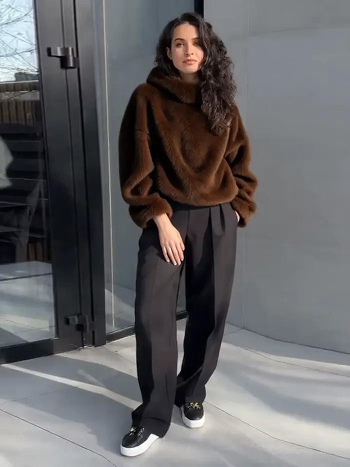 Manteaux Chic en fausse fourrure pour femmes